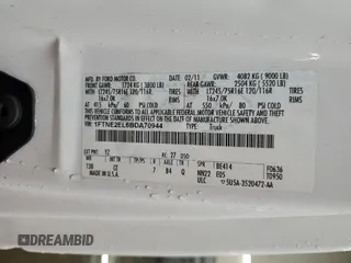 2011 Ford Econoline Cargo Commercial with VIN 1FTNE2EL6BDA70944, listed as a Copart auction lot 82169554 with 181,882 mi miles and Salvage title. Bid and sale history available at DreamBid. Image 12.