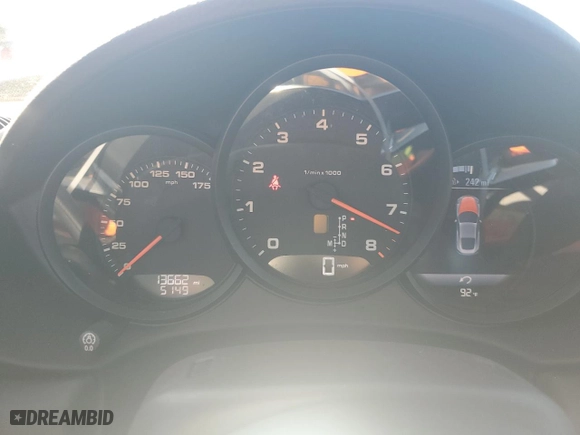 2024 Porsche 718 Cayman with VIN WP0AA2A82RK255106, listed as a Copart auction lot 46917485 with 13,662 mi miles and Salvage Title. Bid and sale history available at carsss.com. Image 9.