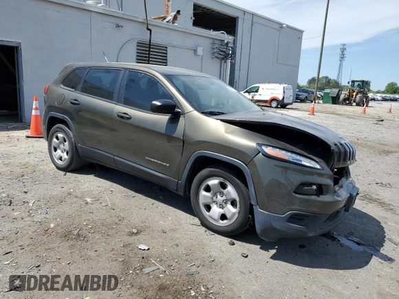2014 Jeep Cherokee Sport with VIN 1C4PJLAB6EW212564, listed as a Copart auction lot 54355115 with 138,401 mi miles and Salvage Title. Bid and sale history available at DreamBid. Image 4.