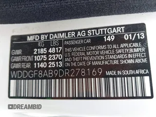 2013 Mercedes-Benz C 300 Sport with VIN WDDGF8AB9DR278169, listed as a IAAI auction lot 42818445 with 145,311 mi miles and . Bid and sale history available at DreamBid. Image 9.