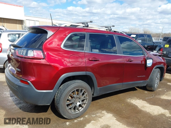 2020 Jeep Cherokee Altitude with VIN 1C4PJLLB3LD615567, listed as a IAAI auction lot 41716186 with 192,523 mi miles and . Bid and sale history available at carsss.com. Image 13.