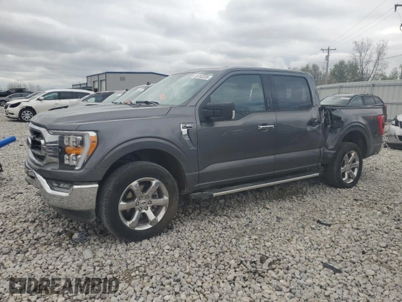 2023 Ford F-150 XL with VIN 1FTEW1EP8PKF20042, listed as a Copart auction lot 55163335 with 26,870 mi miles and Salvage title. Bid and sale history available at DreamBid. Image 1.