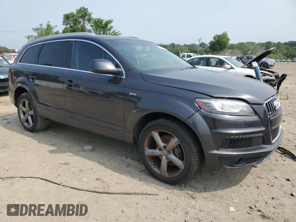 2015 Audi Q7 S line Prestige with VIN WA1DGAFEXFD002243, listed as a Copart auction lot 59639835 with 158,448 mi miles and Clean title. Bid and sale history available at DreamBid. Image 4.
