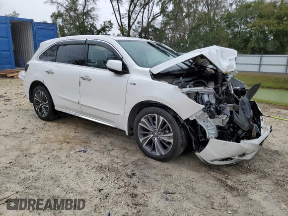2020 Acura MDX Sport Hybrid w/Technology Pkg with VIN 5J8YD7H54LL000541, listed as a Copart auction lot 46041845 with 0 mi miles and Non Repairable. Bid and sale history available at carsss.com. Image 4.