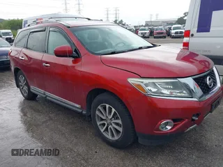 2014 Nissan Pathfinder S with VIN 5N1AR2MM7EC619604, listed as a IAAI auction lot 42694493 with 75,388 mi miles and . Bid and sale history available at DreamBid. Image 1.