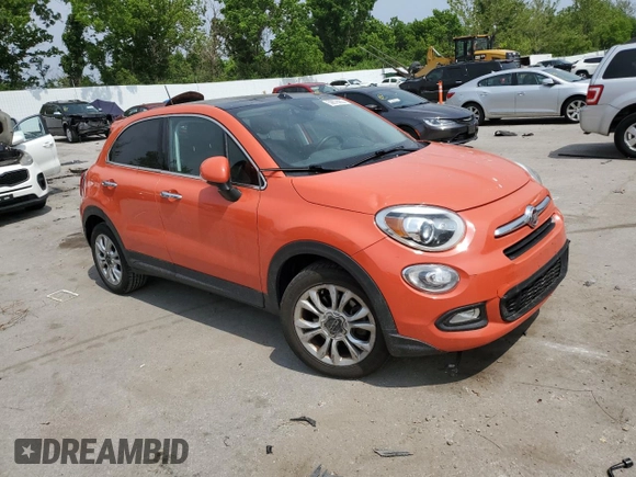 2016 FIAT 500X Lounge with VIN ZFBCFXDT9GP358436, listed as a Copart auction lot 59078905 with 123,978 mi miles and Salvage title. Bid and sale history available at DreamBid. Image 4.