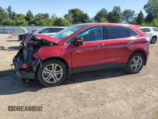 2015 Ford Edge Titanium z VIN 2FMTK3K80FBB76738, wystawiony jako Copart lot #56883875 z przebiegiem 66 197 mil mil oraz Szkoda całkowita • Salvage title. Historia ofert i sprzedaży dostępna na DreamBid. Obrazek 1.