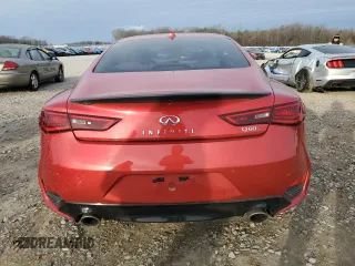 2017 Infiniti Q60 Red Sport 400 with VIN JN1FV7EK9HM610291, listed as a Copart auction lot 45558145 with 56,940 mi miles and Salvage title. Bid and sale history available at DreamBid. Image 6.