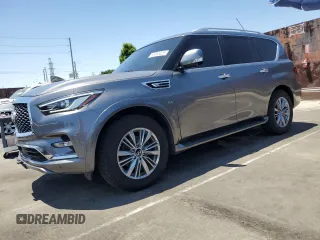 2020 Infiniti QX80 Luxe z VIN JN8AZ2NF9L9701773, wystawiony jako Copart lot #58065325 z przebiegiem 80 196 mil mil oraz Szkoda całkowita • Salvage title. Historia ofert i sprzedaży dostępna na DreamBid. Obrazek 1.