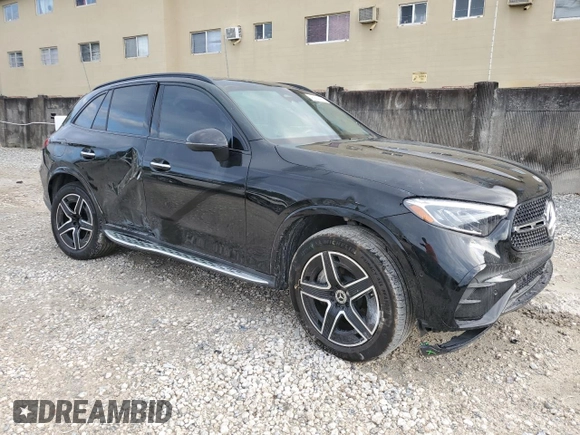 2023 Mercedes-Benz GLC with VIN W1NKM4GB9PU025907, listed as a Copart auction lot 45935185 with 0 mi miles and Salvage Title. Bid and sale history available at carsss.com. Image 4.