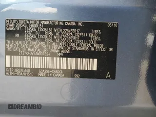 2010 Toyota RAV4 Limited with VIN 2T3YK4DV3AW007824, listed as a Copart auction lot 59276785 with 211,626 mi miles and Salvage title. Bid and sale history available at DreamBid. Image 12.