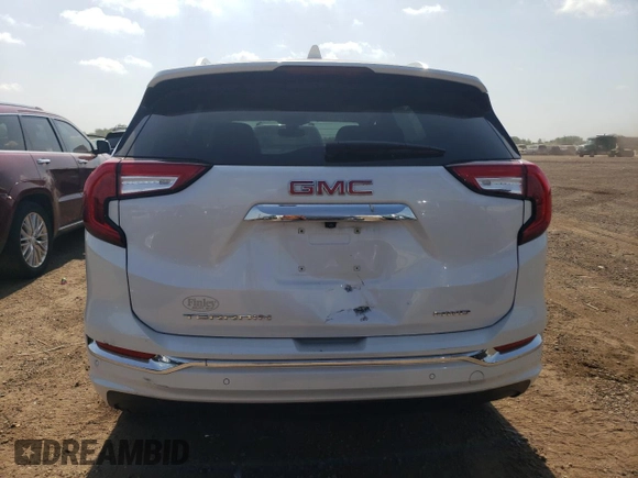 2024 GMC Terrain Denali with VIN 3GKALXEG7RL112700, listed as a Copart auction lot 61458575 with 20,867 mi miles and Salvage title. Bid and sale history available at DreamBid. Image 6.
