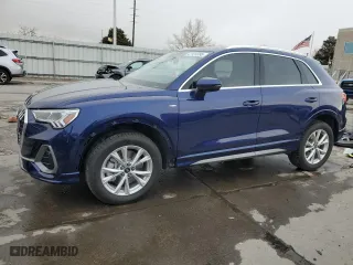 2024 Audi Q3 S line Premium Plus with VIN WA1EECF38R1019391, listed as a Copart auction lot 47124395 with 9,509 mi miles and Salvage Title. Bid and sale history available at carsss.com. Image 1.