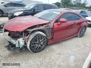 2015 Lexus RC 350 with VIN JTHHE5BC0F5009350, listed as a Copart auction lot 72157284 with 73,366 mi miles and Salvage Title. Bid and sale history available at carsss.com. Image 1.