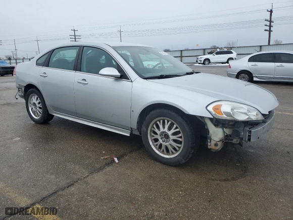 2009 Chevrolet Impala LS with VIN 2G1WB57N991258160, listed as a Copart auction lot 45682255 with NaN miles and Salvage Title. Bid and sale history available at carsss.com. Image 4.