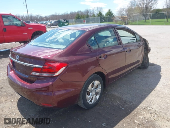 2015 Honda Civic Sedan LX with VIN 19XFB2F56FE274984, listed as a IAAI auction lot 42081778 with 73,882 mi miles. Bid and sale history available at carsss.com. Image 4.