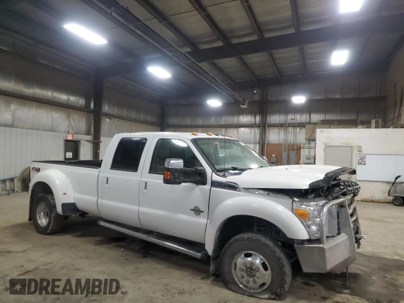 2016 Ford F-350 Lariat with VIN 1FT8W3DT2GEB60272, listed as a Copart auction lot 47916175 with 119,530 mi miles and Salvage title. Bid and sale history available at DreamBid. Image 4.