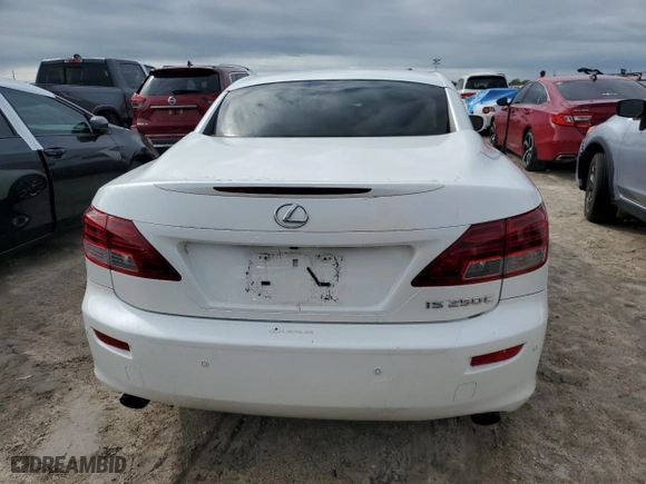 2014 Lexus IS 250C with VIN JTHFF2C23E2529857, listed as a Copart auction lot 75666634 with 0 miles and Salvage Title. Bid and sale history available at carsss.com. Image 6.