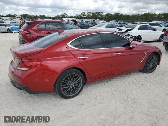 2019 Genesis G70 Advanced z VIN KMTG64LA4KU015493, wystawiony jako Copart lot #55464615 z przebiegiem 34 967 mil mil oraz Nie do naprawy • Non repairable. Historia ofert i sprzedaży dostępna na DreamBid. Obrazek 3.