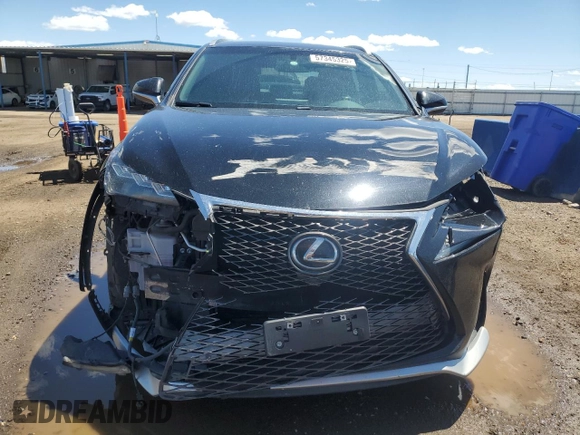 2017 Lexus NX 200t with VIN JTJBARBZ6H2132909, listed as a Copart auction lot 57345325 with 84,294 mi miles and Salvage title. Bid and sale history available at DreamBid. Image 5.