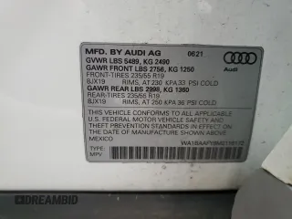2021 Audi Q5 Premium Plus с VIN WA1BAAFY8M2116172, выставлен на аукционе Copart как лот 60318235 с пробегом 74 921 миль миль и Списание • Salvage title. История ставок и продаж доступна на DreamBid. Изображение 13.