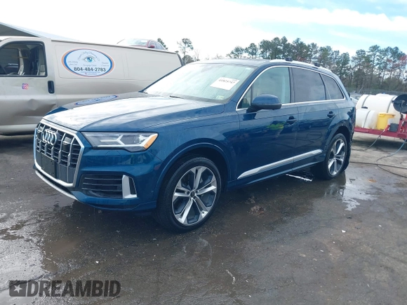 2022 Audi Q7 Premium Plus with VIN WA1LXBF70ND019179, listed as a IAAI auction lot 41825747 with 29,097 mi miles and . Bid and sale history available at DreamBid. Image 18.