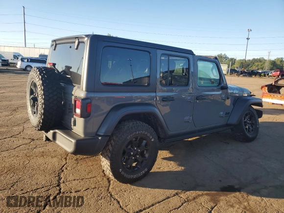 2021 Jeep Wrangler Unlimited Sport Altitude with VIN 1C4HJXDG7MW636496, listed as a Copart auction lot 69682504 with 29,752 mi miles and Salvage Title. Bid and sale history available at carsss.com. Image 3.