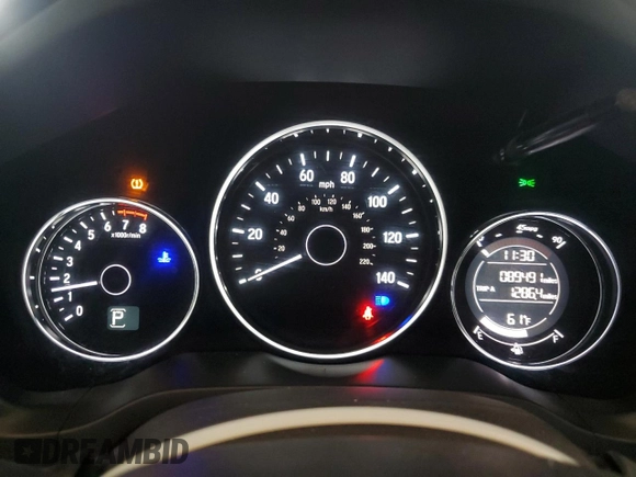 2016 Honda HR-V EX with VIN 3CZRU6H59GM764798, listed as a Copart auction lot 52593155 with 89,491 mi miles and Salvage Title. Bid and sale history available at DreamBid. Image 9.