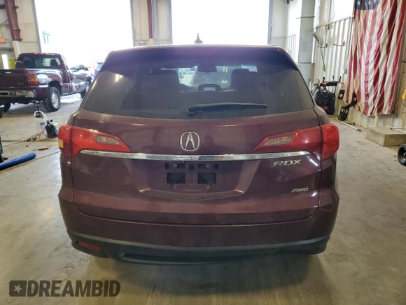2015 Acura RDX Tech Pkg with VIN 5J8TB4H53FL030746, listed as a Copart auction lot 53494805 with 282,590 mi miles and Clean Title. Bid and sale history available at carsss.com. Image 6.
