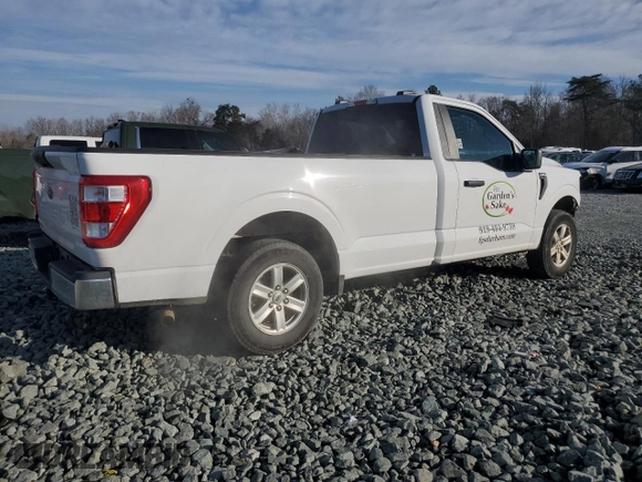2023 Ford F-150 XL with VIN 1FTMF1CB9PKE06134, listed as a Copart auction lot 43435005 with 51,365 mi miles and Salvage Title. Bid and sale history available at carsss.com. Image 3.