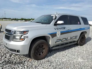 2018 Chevrolet Tahoe Commercial with VIN 1GNLCDEC2JR275159, listed as a Copart auction lot 61337355 with 84,712 mi miles and Salvage title. Bid and sale history available at DreamBid. Image 1.