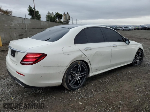 2020 Mercedes-Benz E 350 with VIN WDDZF8DB2LA707167, listed as a Copart auction lot 43819075 with 38,342 mi miles and Salvage Title. Bid and sale history available at DreamBid. Image 3.