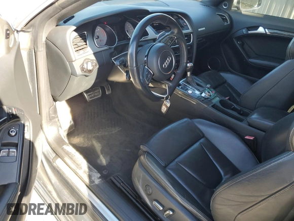 2014 Audi S5 Premium Plus with VIN WAUCGAFRXEA010408, listed as a Copart auction lot 42742145 with 128,354 mi miles and Salvage Title. Bid and sale history available at carsss.com. Image 8.