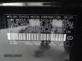 2023 Lexus IS 500 F Sport Performance z VIN JTHAP1D22P5003981, wystawiony jako IAAI lot #42262101 z przebiegiem 13 479 mil mil oraz . Historia ofert i sprzedaży dostępna na DreamBid. Obrazek 9.