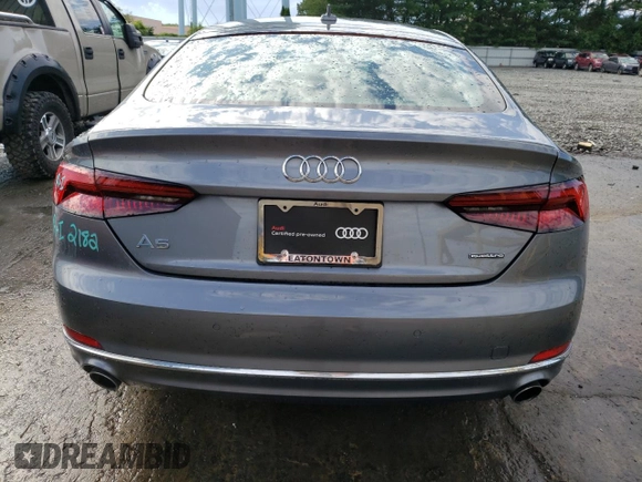 2019 Audi A5 Sportback Premium Plus with VIN WAUBNCF55KA089055, listed as a Copart auction lot 60196283 with 26,989 mi miles. Bid and sale history available at carsss.com. Image 6.