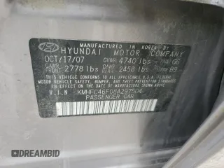 2008 Hyundai Azera Limited с VIN KMHFC46F08A297504, выставлен на аукционе Copart как лот 55467735 с пробегом 274 384 миль миль и Списание • Salvage title. История ставок и продаж доступна на DreamBid. Изображение 12.