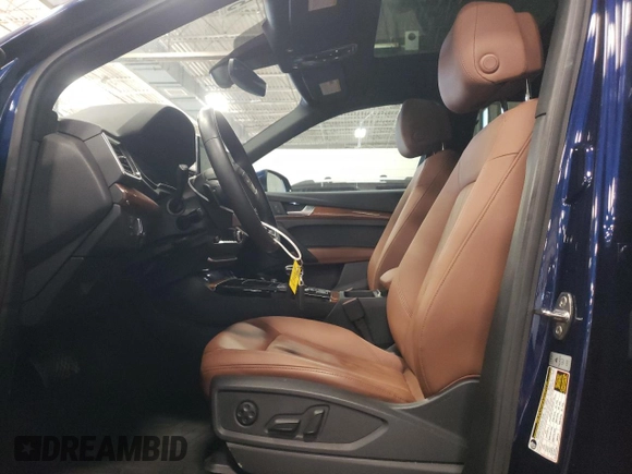 2022 Audi Q5 S line Premium with VIN WA1GAAFY2N2108169, listed as a Copart auction lot 51763745 with 53,698 mi miles and Salvage Title. Bid and sale history available at carsss.com. Image 7.