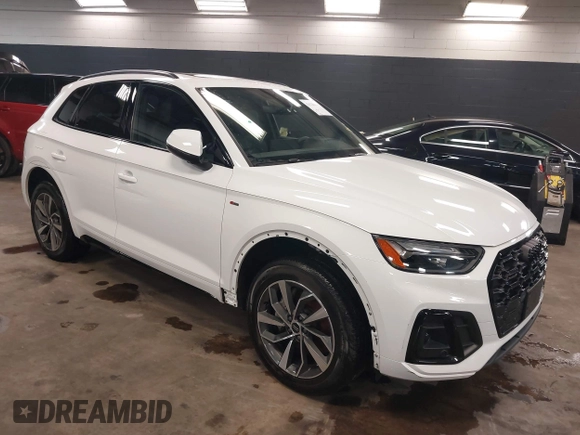 2024 Audi Q5 S line Premium z VIN WA1GAAFY8R2116024, wystawiony jako IAAI lot #41628404 z przebiegiem 4966 mil mil oraz . Historia ofert i sprzedaży dostępna na DreamBid. Obrazek 1.