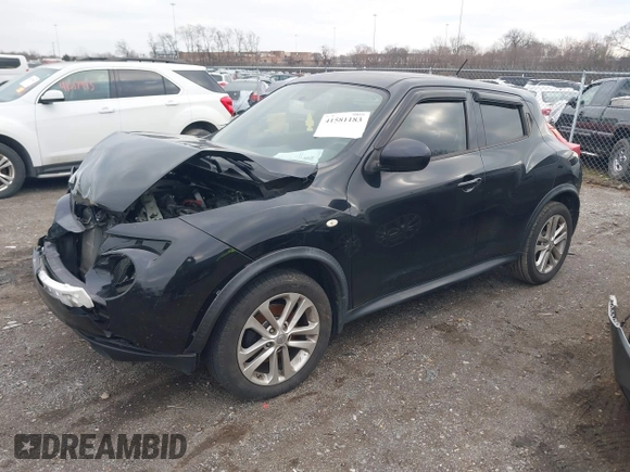 2014 Nissan Juke S with VIN JN8AF5MR1ET351423, listed as a IAAI auction lot 41581183 with 100,528 mi miles. Bid and sale history available at carsss.com. Image 2.