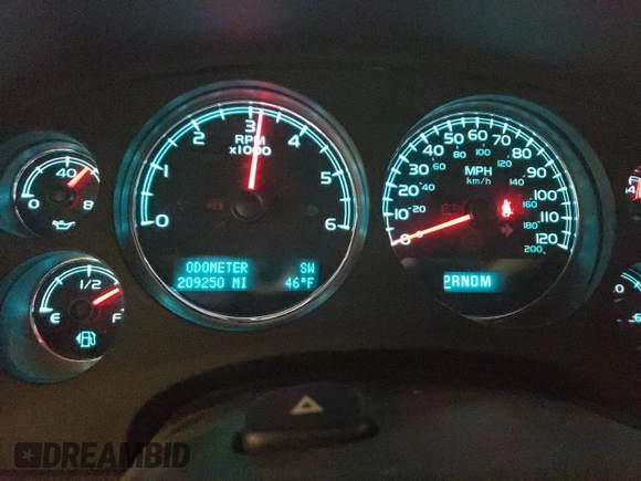 2010 Chevrolet Avalanche LT with VIN 3GNVKFE06AG192069, listed as a Copart auction lot 50096895 with 209,250 mi miles and Salvage title. Bid and sale history available at DreamBid. Image 9.