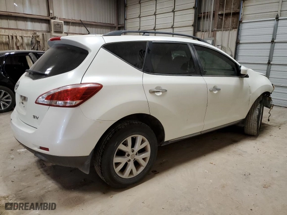 2012 Nissan Murano SL with VIN JN8AZ1MU6CW104768, listed as a Copart auction lot 42568425 with 0 mi miles and Salvage Title. Bid and sale history available at carsss.com. Image 3.