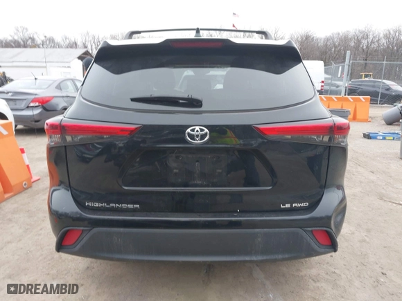 2021 Toyota Highlander L with VIN 5TDBZRBH5MS553042, listed as a IAAI auction lot 41611610 with 83,553 mi miles. Bid and sale history available at carsss.com. Image 16.