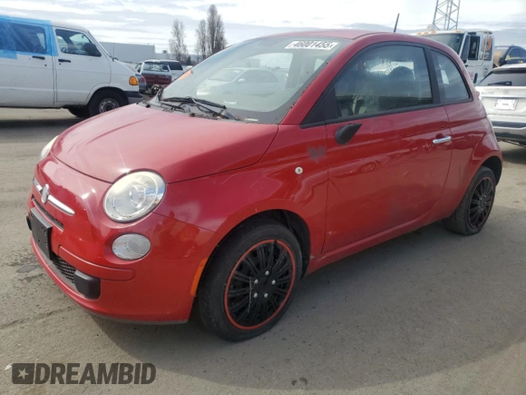 2012 FIAT 500 Pop with VIN 3C3CFFAR9CT287748, listed as a Copart auction lot 46001455 with 29,132 mi miles and Salvage title. Bid and sale history available at DreamBid. Image 1.