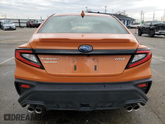 2022 Subaru WRX Premium with VIN JF1VBAH66N8027250, listed as a Copart auction lot 86513694 with 14,669 mi miles and Salvage Title. Bid and sale history available at carsss.com. Image 6.
