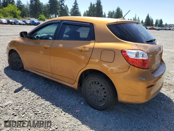 2009 Toyota Matrix S with VIN 2T1LE40E69C005921, listed as a Copart auction lot 58860675 with Not provided miles and Salvage title. Bid and sale history available at DreamBid. Image 2.