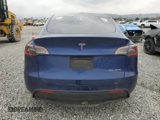 2021 Tesla Model Y Long Range with VIN 5YJYGDEEXMF213376, listed as a Copart auction lot 39659674 with 76,110 mi miles and Salvage Title. Bid and sale history available at DreamBid. Image 6.