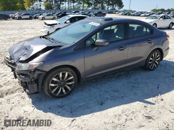 2014 Honda Civic EX-L with VIN 19XFB2F90EE010080, listed as a Copart auction lot 52307055 with 284,203 mi miles and Salvage Title. Bid and sale history available at DreamBid. Image 1.