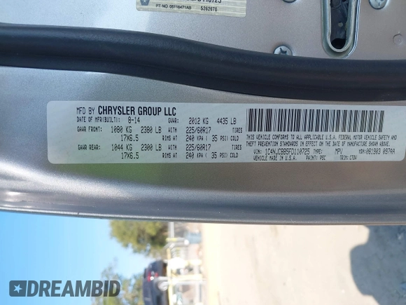 2015 Jeep Compass Sport with VIN 1C4NJCBB5FD110725, listed as a IAAI auction lot 40506090 with 132,207 mi miles. Bid and sale history available at carsss.com. Image 9.