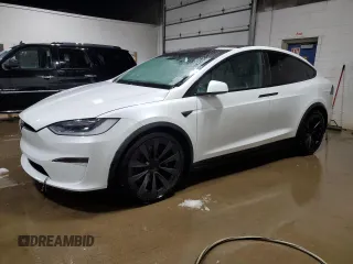 2023 Tesla Model X with VIN 7SAXCDE5XPF381338, listed as a Copart auction lot 51638855 with 1,570 mi miles and Clean Title. Bid and sale history available at carsss.com. Image 1.