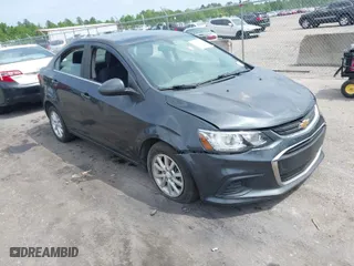 2017 Chevrolet Sonic LT with VIN 1G1JD5SBXH4102715, listed as a IAAI auction lot 42095143 with 109,659 mi miles. Bid and sale history available at carsss.com. Image 1.
